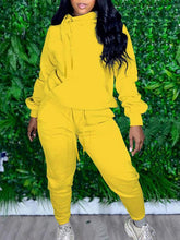 Solid Side-Drawstring Hoodie & Jogger Pants Set Ins Street